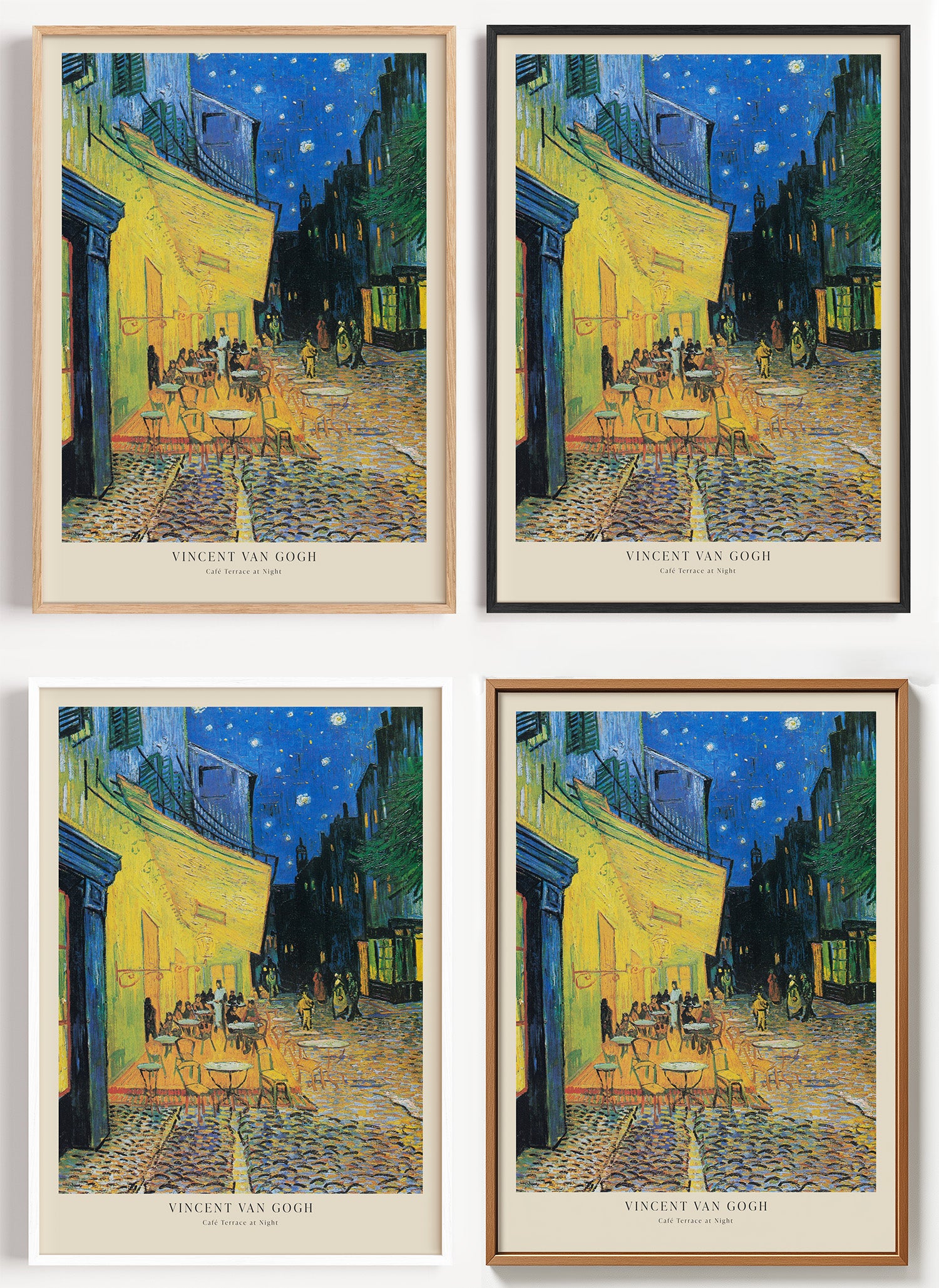 Van Gogh Poster Caféterrasse als Wandbild auf Papier oder Leinwand