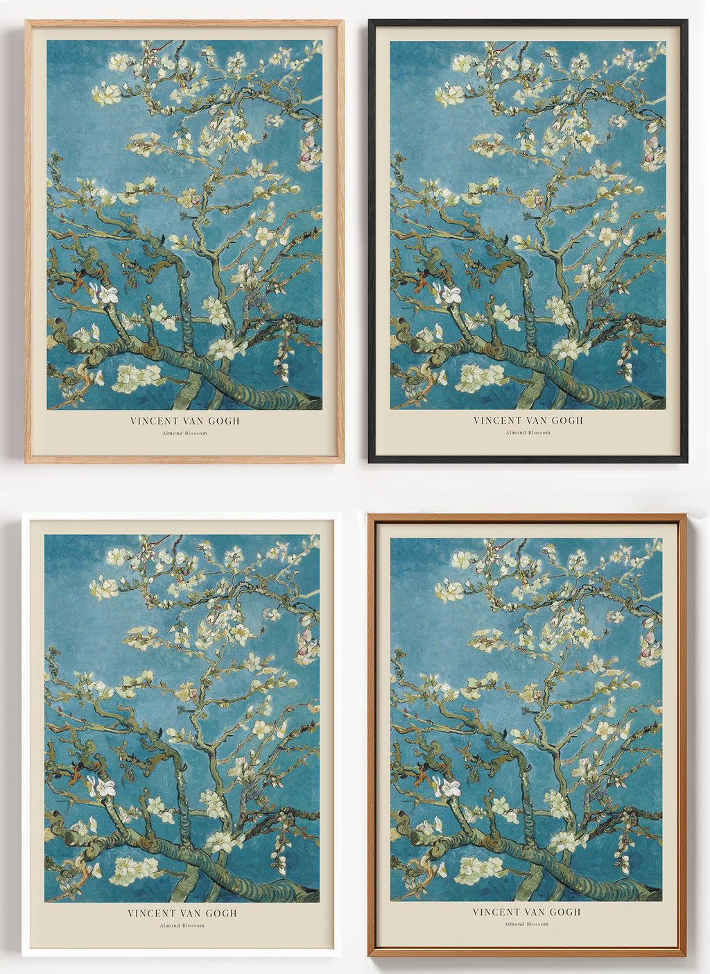 Van Gogh Mandelblüten Poster als Wandbild auf Papier oder Leinwand