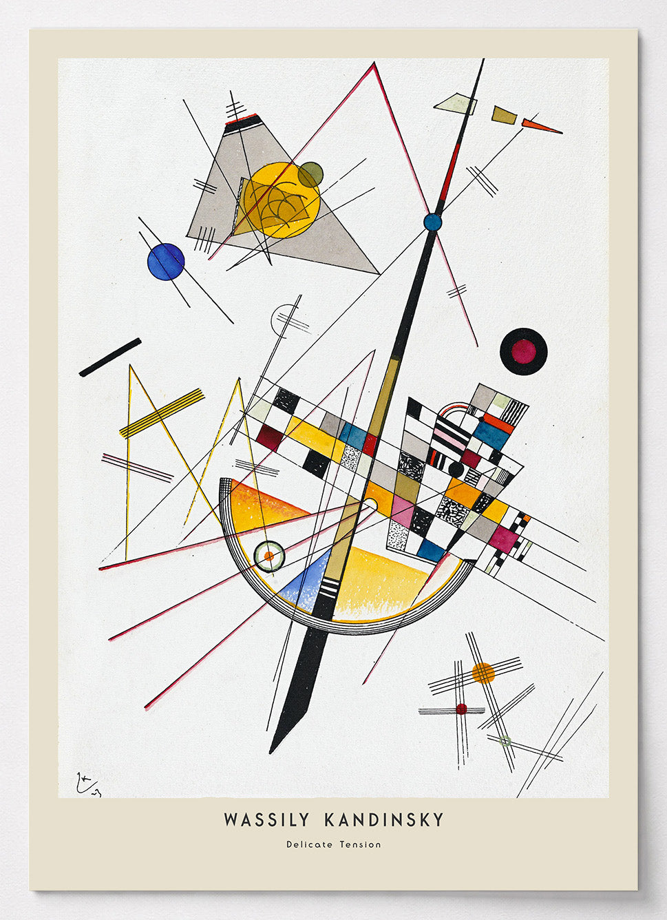 Wassily Kandinsky Poster mit dynamischer abstrakter Komposition