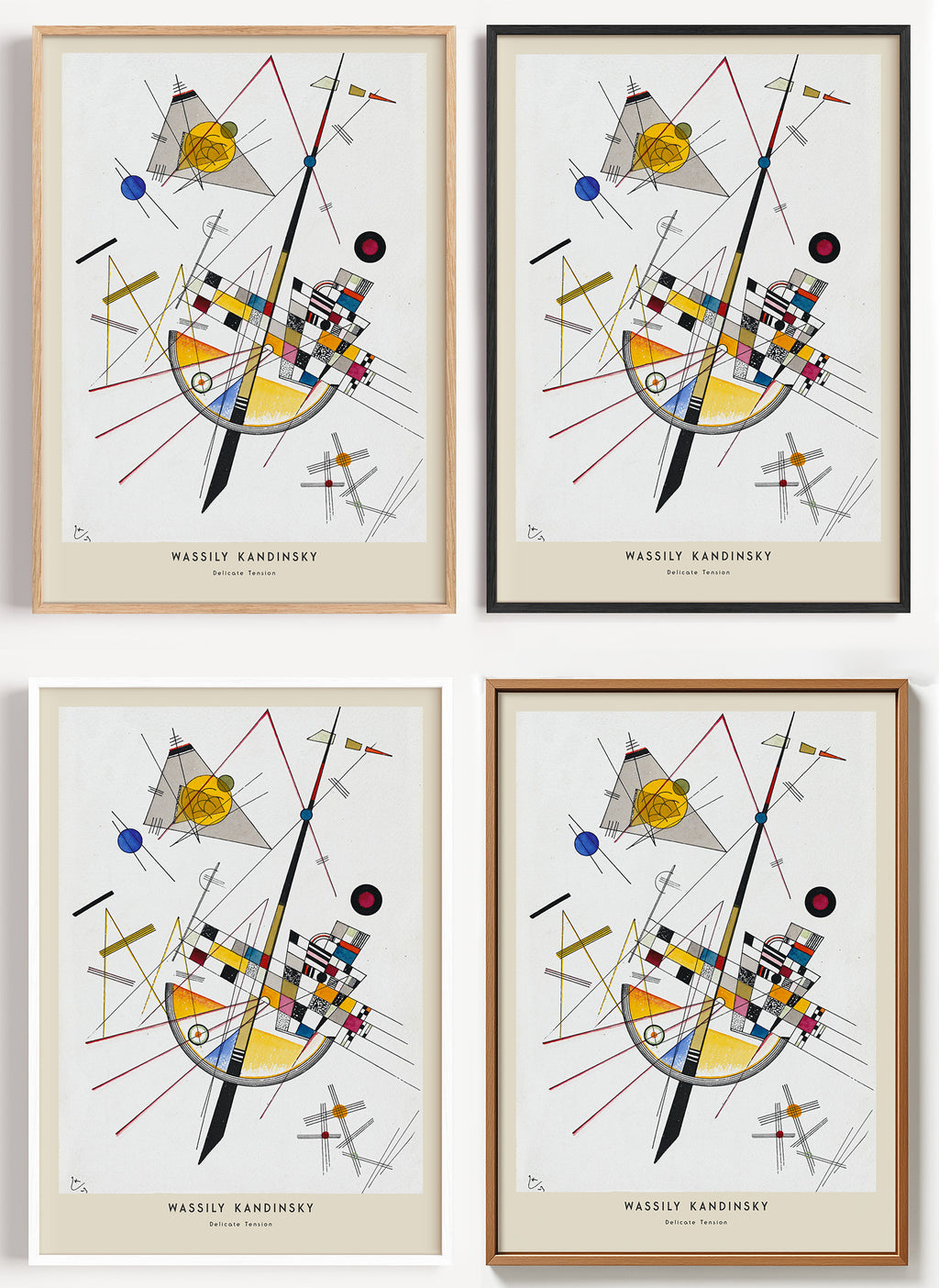 Kandinsky Poster Zarte Spannung als Wandbild auf Papier oder Leinwand