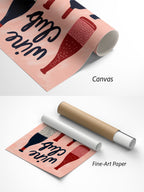 Weinclub Wein Poster auf Canvas und Fine-Art-Papier im Materialvergleich