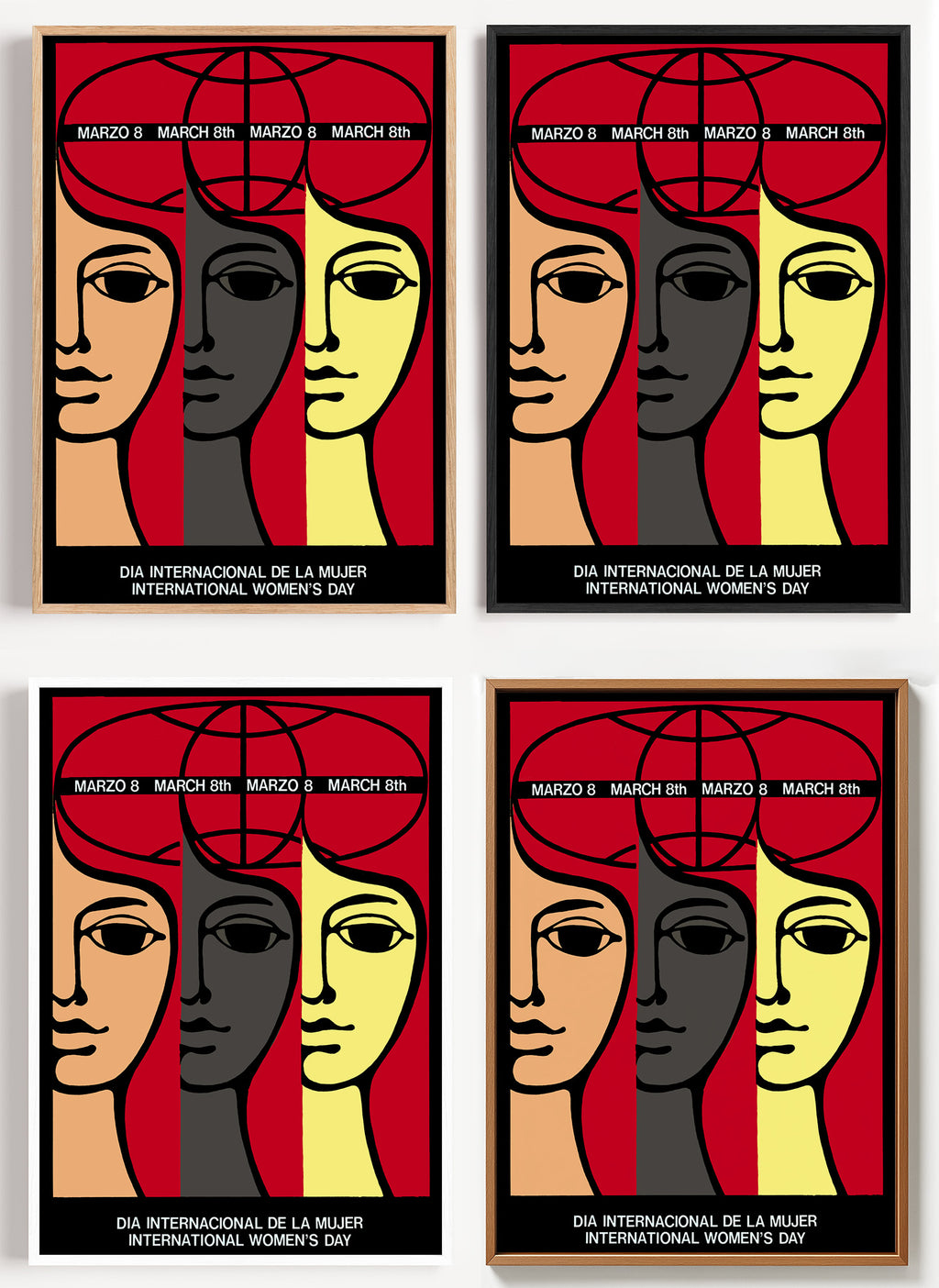 Feministisches Poster als Wandbild auf Papier oder Leinwand