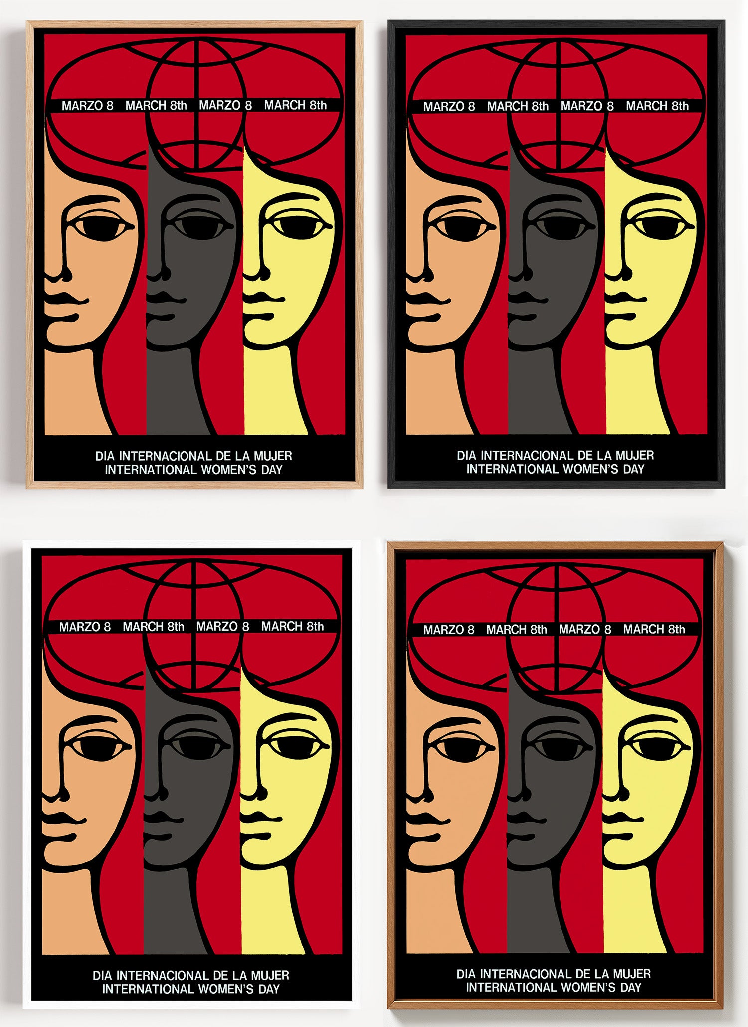 Feministisches Poster als Wandbild auf Papier oder Leinwand